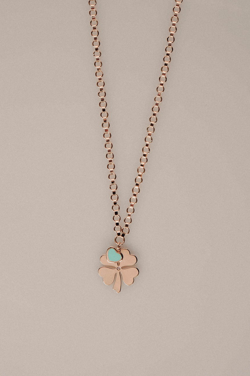 collana rosa oro